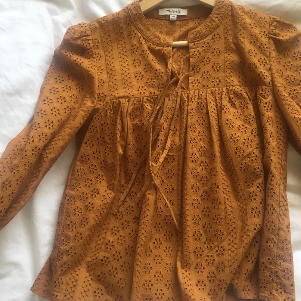Madewell eyelet top